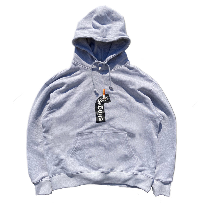 Cig and Sticker Hoodie Heather Gray