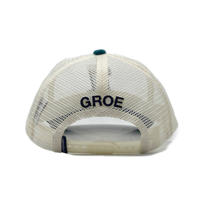 Number 1 Trucker Hat White/Nightshade Green