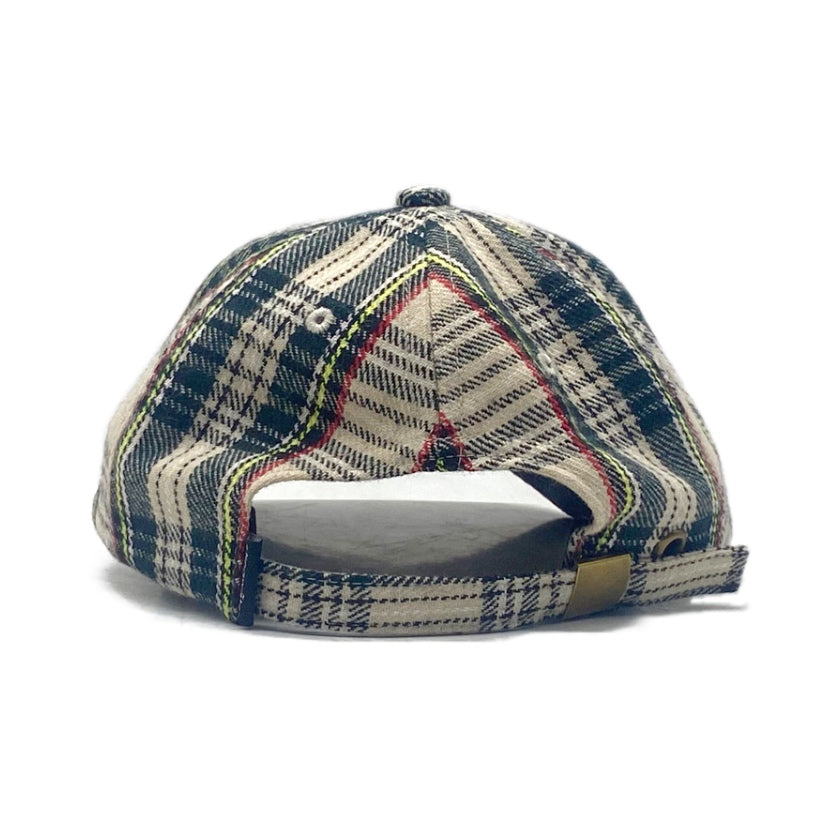 Classic Stingwater Melting Logo Hat White/Green Tartan