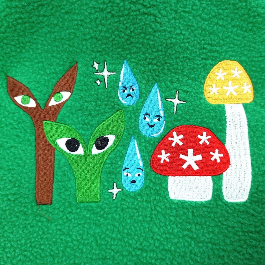 Groe Together Reverse Fleece Hoodie Vert Green