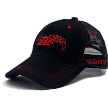 Load image into Gallery viewer, Hawkstar Canvas Trucker Hat Black/Red
