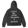Stingwater Crisis Full Zip Hoodie Acid Wash Black