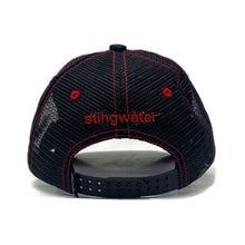 Load image into Gallery viewer, Hawkstar Canvas Trucker Hat Black/Red
