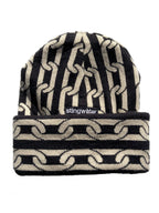Heavy chain knit balaclava black