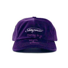 Load image into Gallery viewer, Daring to go Beyon Your Dreams Velvet Hat Royal Purple

