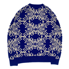 Load image into Gallery viewer, Speshal Connection Mushroom Print Jacquard Knit Sweater King Blue
