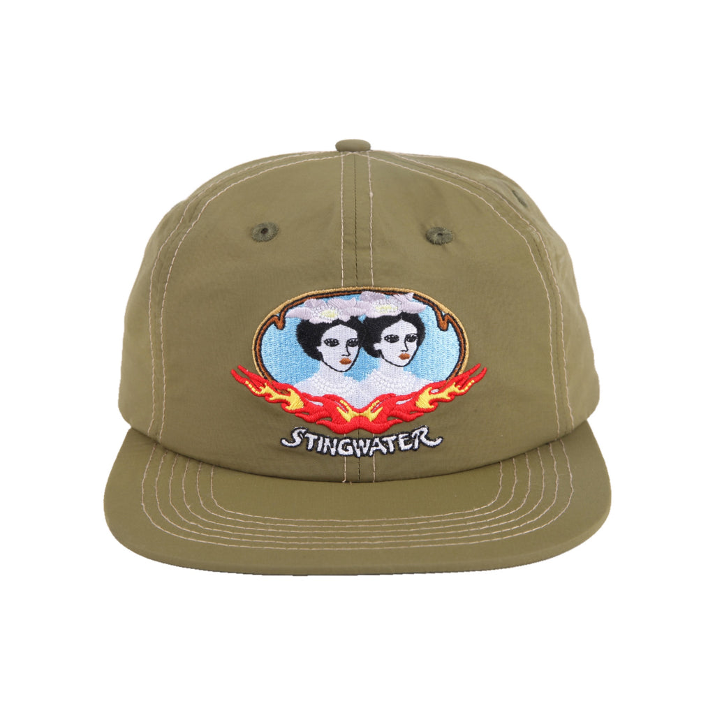 Stingwater Twin Flame Nylon Hat NoWar Green