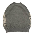 Counting Sheep Jacquard Knit Sweater Grey