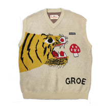 Load image into Gallery viewer, Stingwater Tiger Sweater Vest Off White
