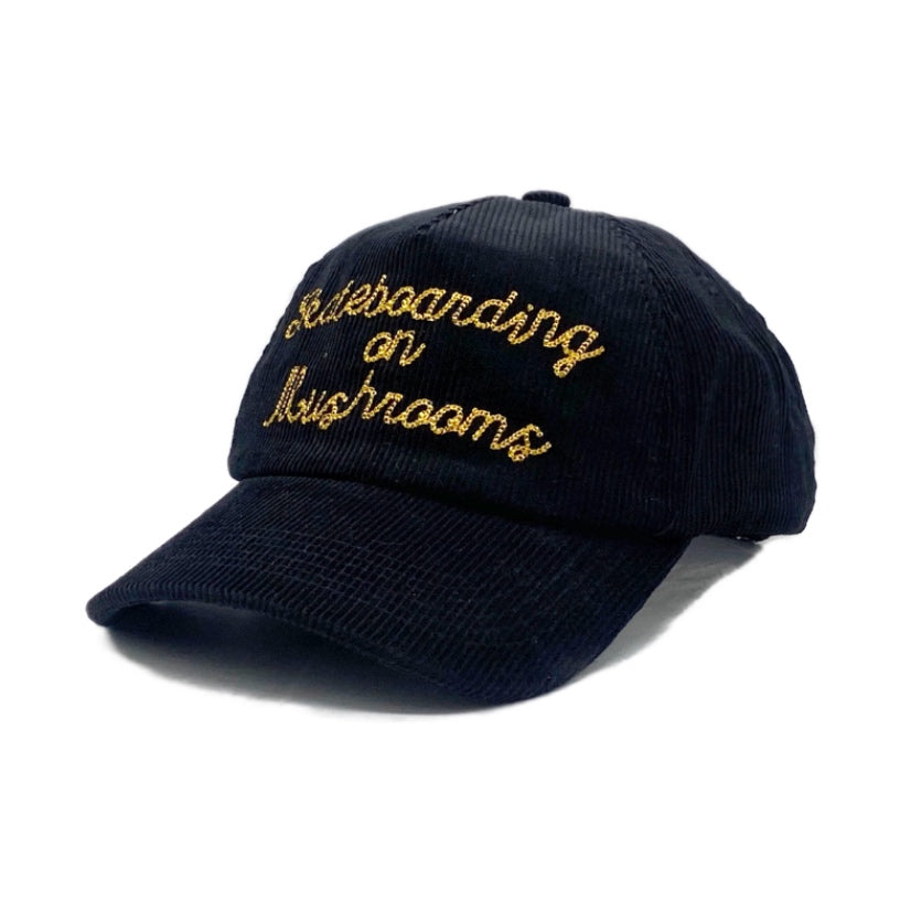 Skateboarding on Mushrooms Hat Black
