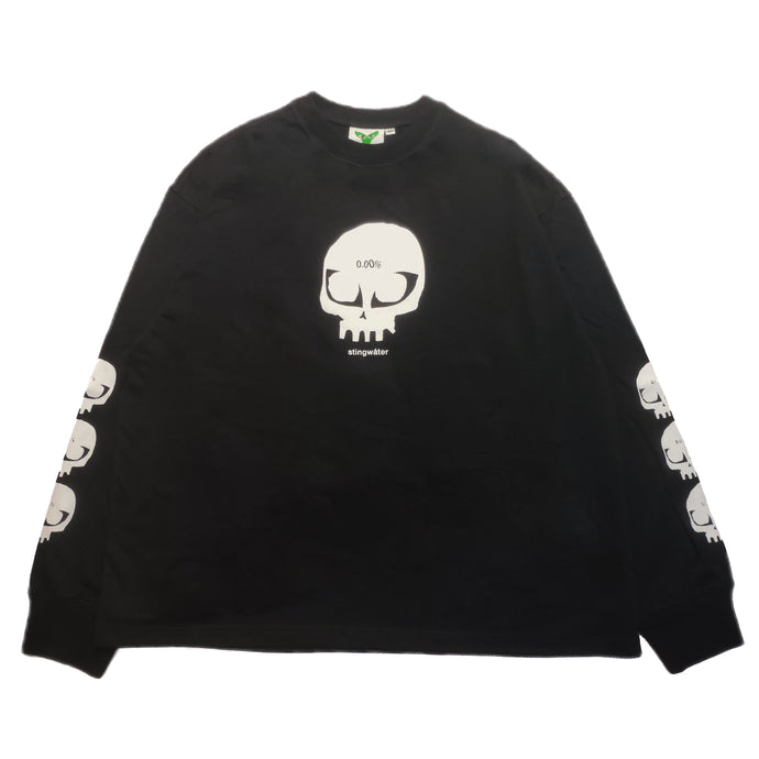 Alien Skull Long Sleeve T Shirt Black