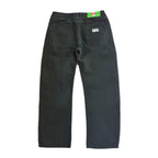 Vegan Suede Double Knee Canvas Pants Black