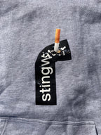 Cig and Sticker Hoodie Heather Gray