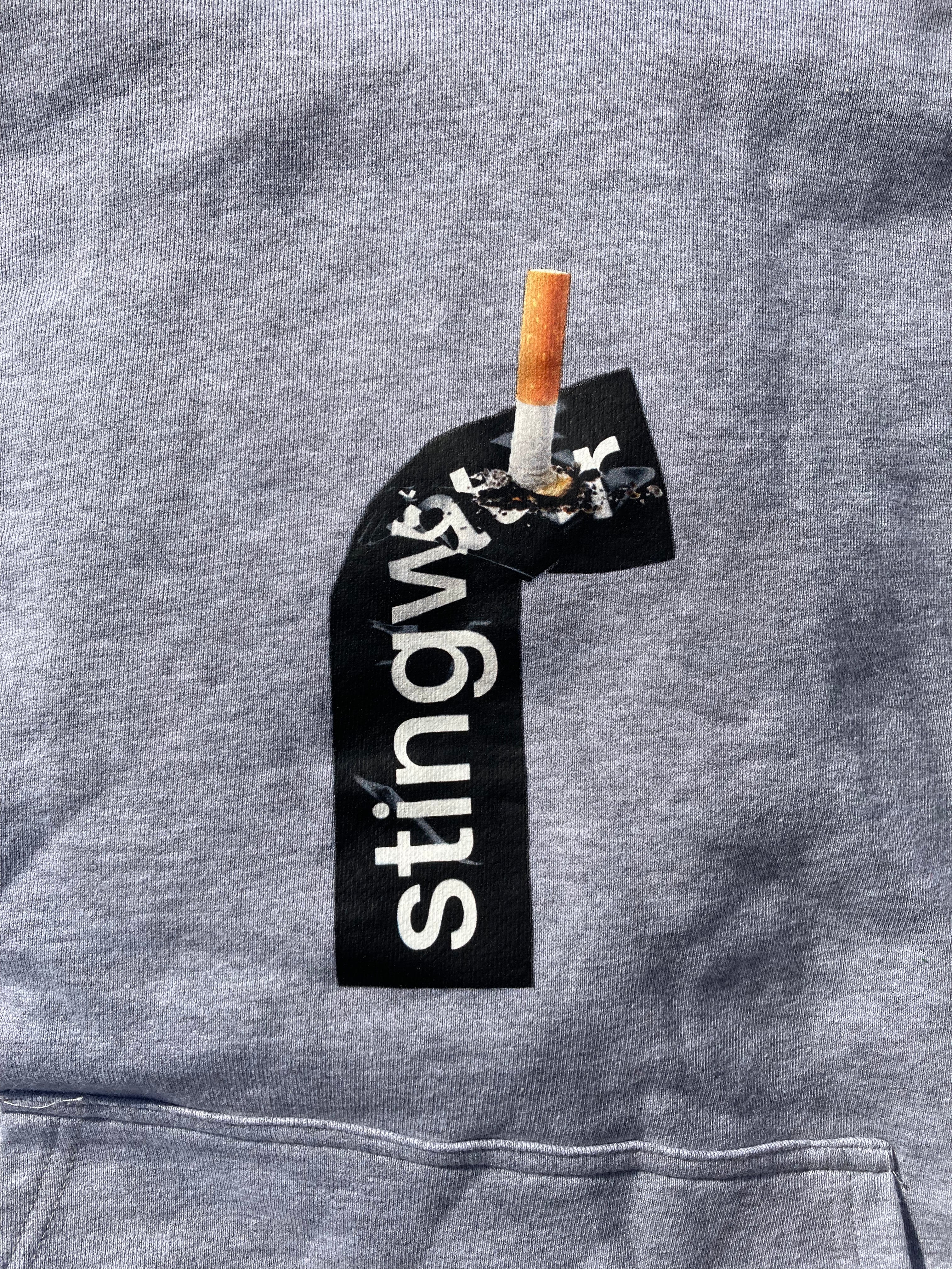 Cig and Sticker Hoodie Heather Gray