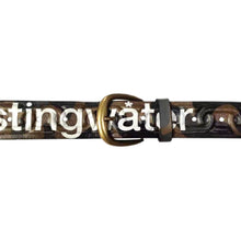 Load image into Gallery viewer, Chain Embossed Leather Belt Camoe
