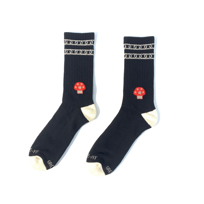 Athletic Aga Chain Socks Black