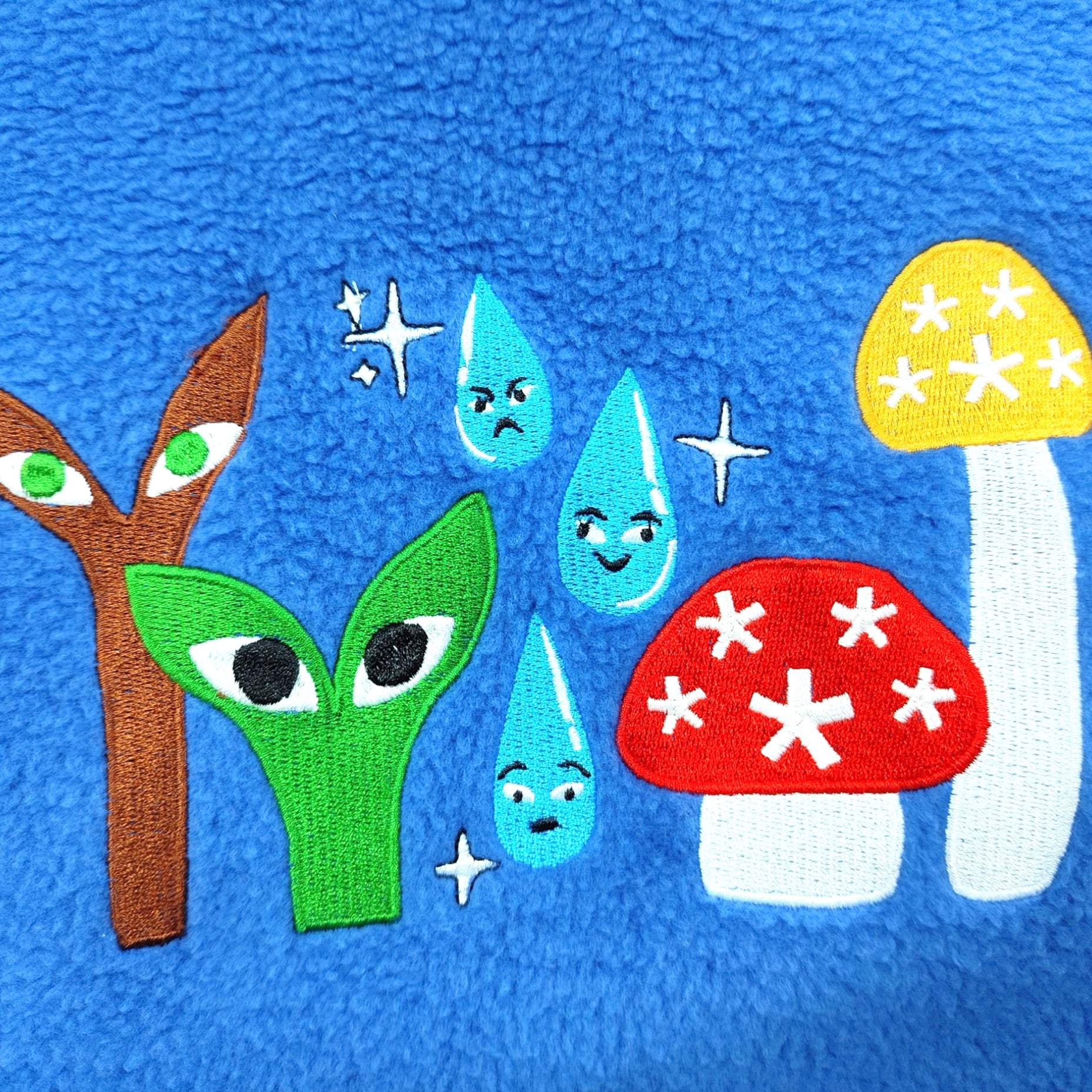 Groe Together Reverse Fleece Hoodie Blue