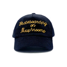 Load image into Gallery viewer, Skateboarding on Mushrooms Hat Black

