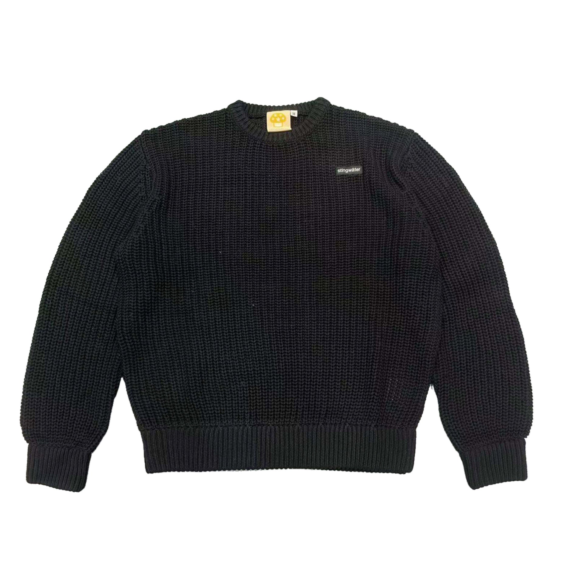 Stingwater Crisis Ribbed Knit Sweater Black