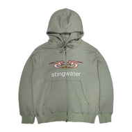 Stingwater Big Moses Full Zip Hoodie Army Green
