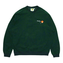Load image into Gallery viewer, Corduroy Melting logo Crewneck sweatshirt Forest Green
