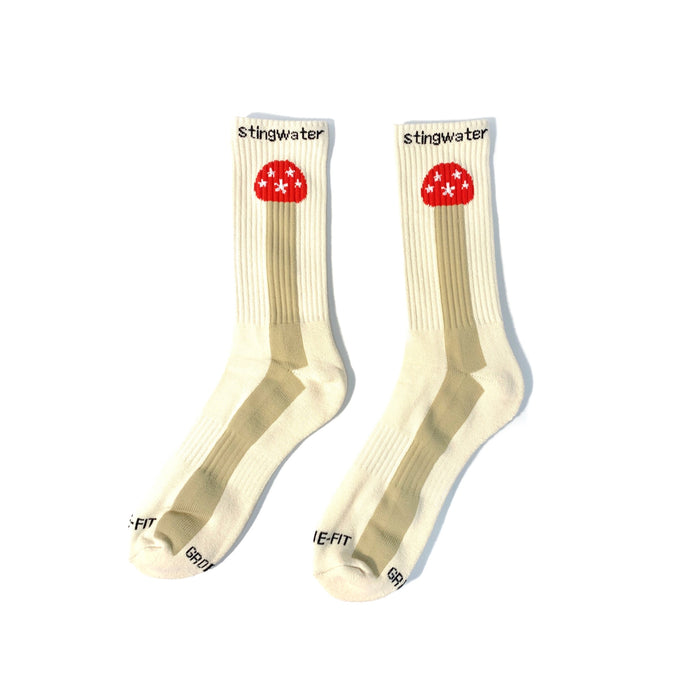 Groeing Mushroom Socks Bone White