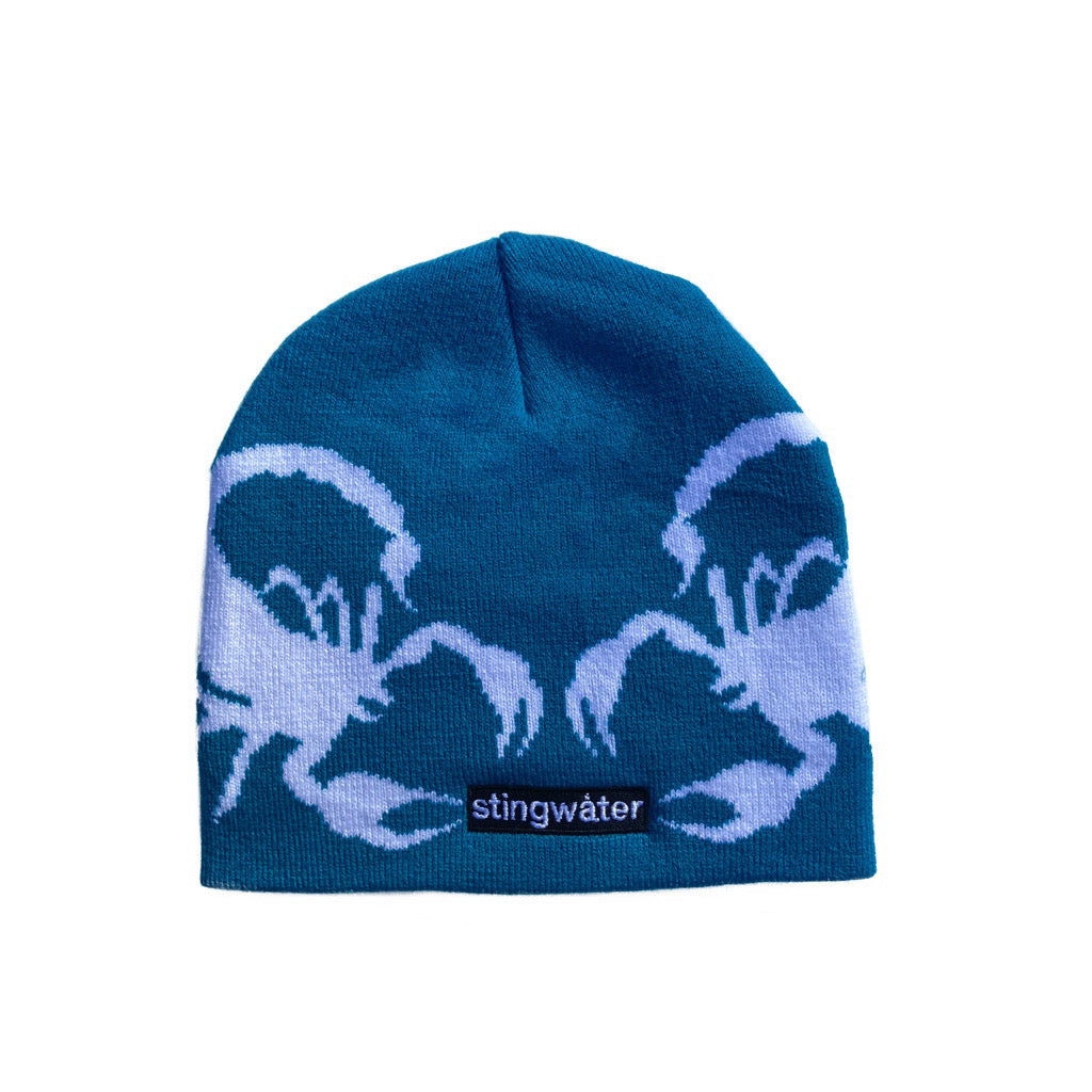 Double Sting Scorpion Beanie Teal