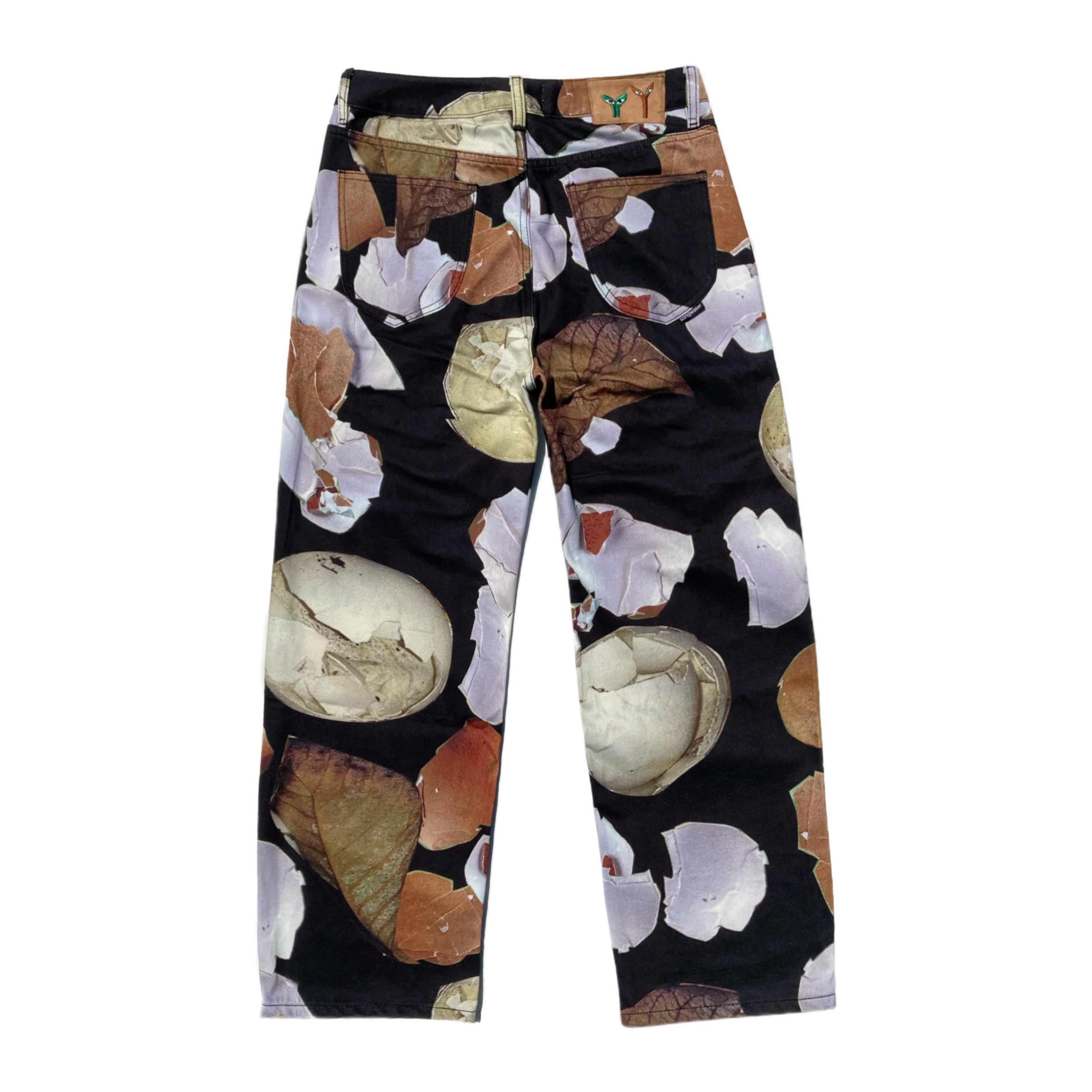 "Walking on Egg shells" Twill Pants Black