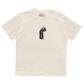 Cig and Sticker T-Shirt Bone White