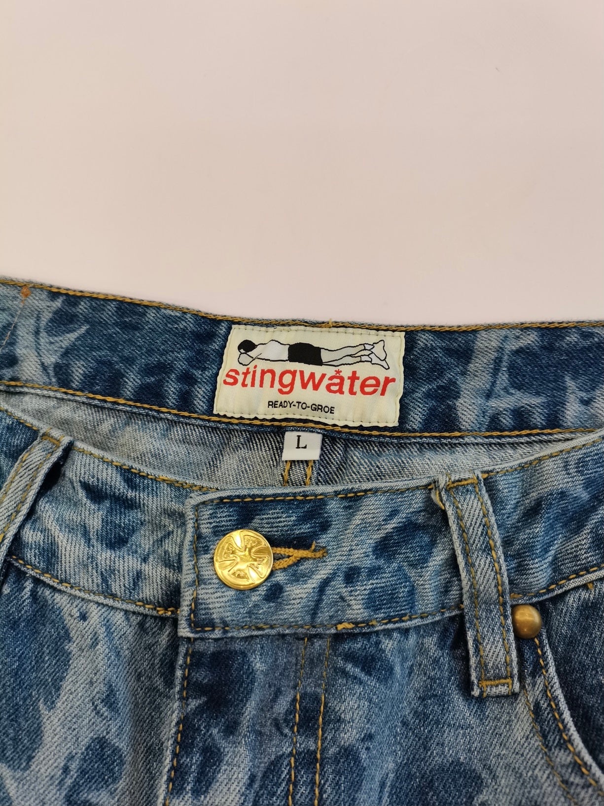 パンツ stingwater denim fuckthisindustry Stingwater Thorn Jeans Acid wash blue denim – stingwater