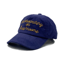 Load image into Gallery viewer, Skateboarding on Mushrooms Hat Navy Blue
