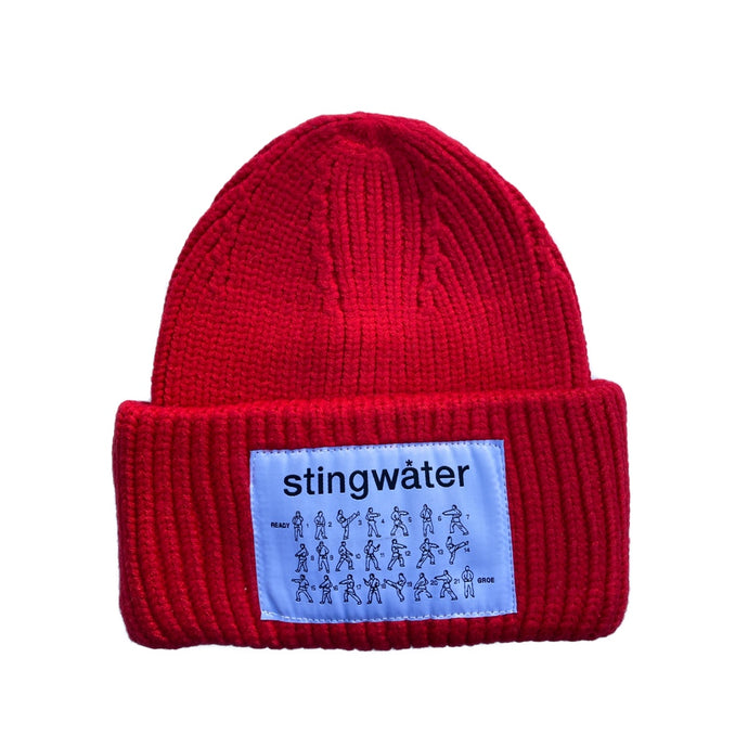 Self-Development Ribbed Beanie Red