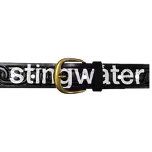 Load image into Gallery viewer, Chain Embossed Leather Belt Black
