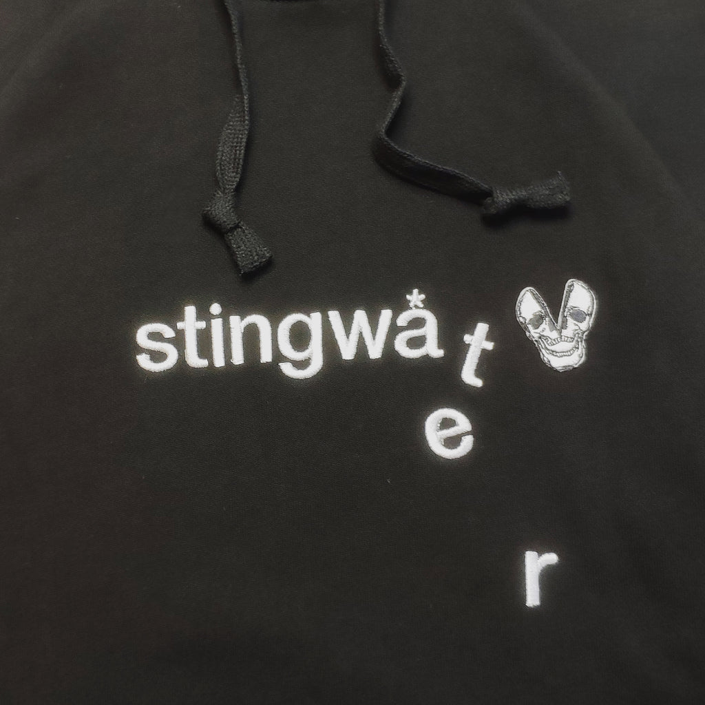 Classic melting logo and skull patch Hoodie Black