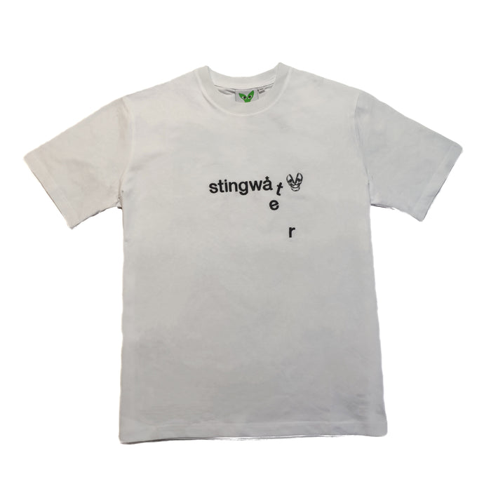Classic melting logo and skull patch T Shirt White