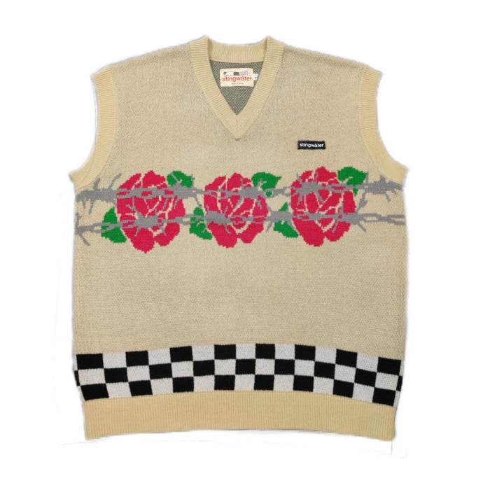Rose Sweater Vest Off White