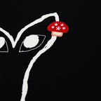 Plant Emoji With Eyes T-Shirt Black