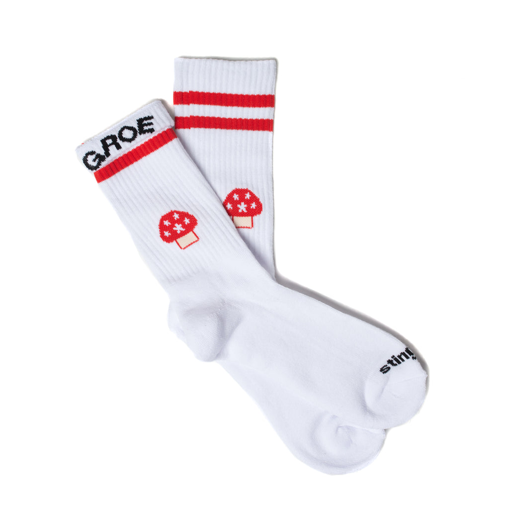 Aga Groe Striped Sock Off White